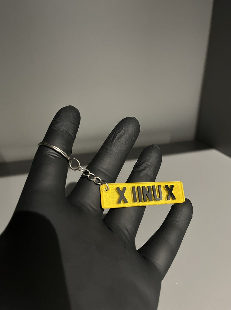 Number Plate Key Ring 4D Laser Cut